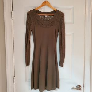 H&M Khaki Long Sleeve Dress